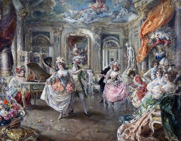 Vals En Palacio Oil Painting by Eduardo Leon Garrido