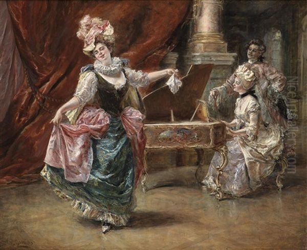 Die Tanzvorfuhrung Oil Painting by Eduardo Leon Garrido