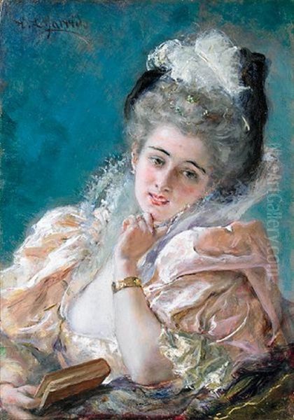 Lost In Thought Oil Painting by Eduardo Leon Garrido