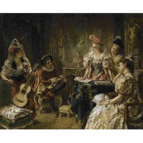 The Concert Oil Painting by Eduardo Leon Garrido