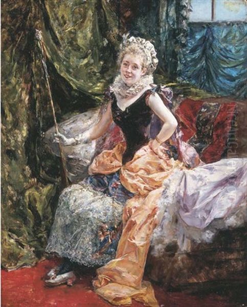 Joven Elegante Oil Painting by Eduardo Leon Garrido