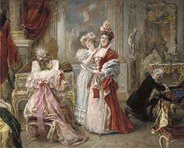 El Concierto Oil Painting by Eduardo Leon Garrido