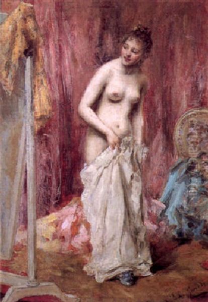 The Dressing Room Oil Painting by Eduardo Leon Garrido