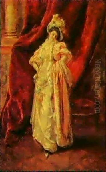 The Lady In Pink Oil Painting by Eduardo Leon Garrido