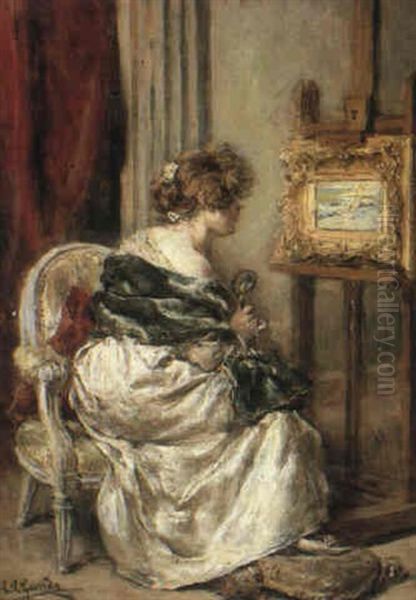 The Connoisseur Oil Painting by Eduardo Leon Garrido