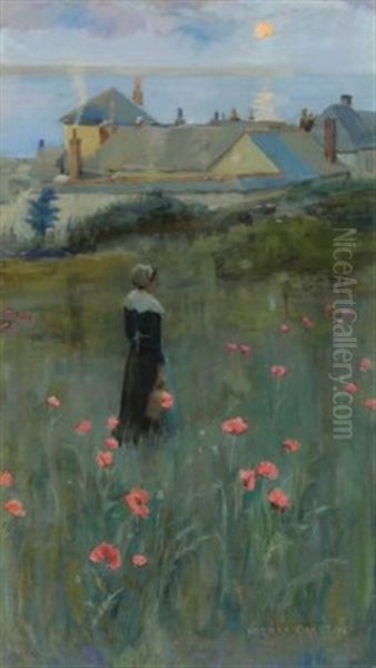 Poppies Oil Painting by Norman Garstin