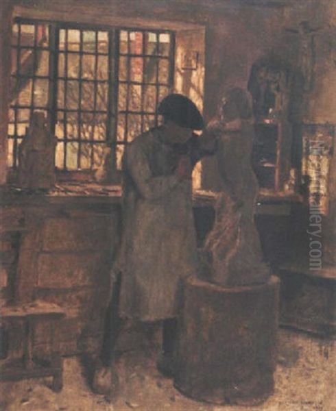 The Sculptor Oil Painting by Norman Garstin