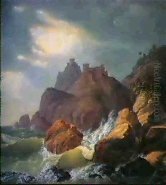 Sudliche Kustenlandschaft Oil Painting by Friedrich Von Gartner