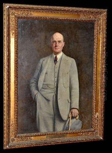 Quarter Length Portrait Of Sir James Angus Watson Kt. Of St. Olaf, Hon., D. C. L., J. P. Oil Painting by Thomas Bowman Garvie