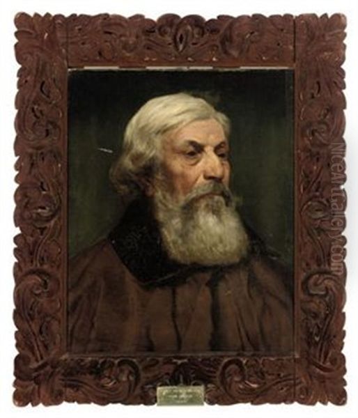 Portrait Of An Italian Gentleman In A Brown Coat Oil Painting by Thomas Bowman Garvie