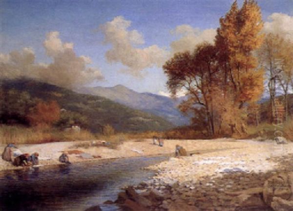 Valle Hervia, Bordighera Oil Painting by Thomas Bowman Garvie