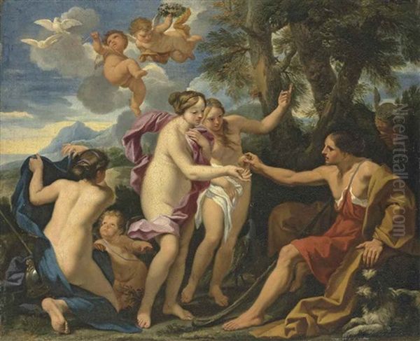 The Judgement Of Paris Oil Painting by Luigi Garzi