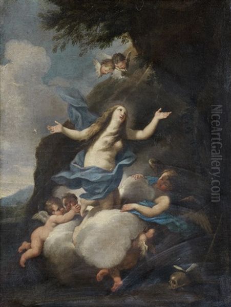 The Apotheosis Of Saint Mary Magdalen Oil Painting by Luigi Garzi