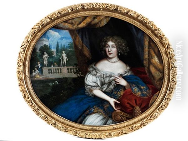 Bildnis Der Koniglichen Favoritin Louise Renee De Penancoet De Kerouaille, Herzogin Von Portsmouth (1649-1734) Oil Painting by Henri Gascars