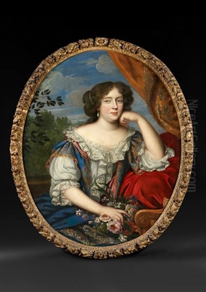 Portrait Presume D'hortense Mancini Oil Painting by Henri Gascars