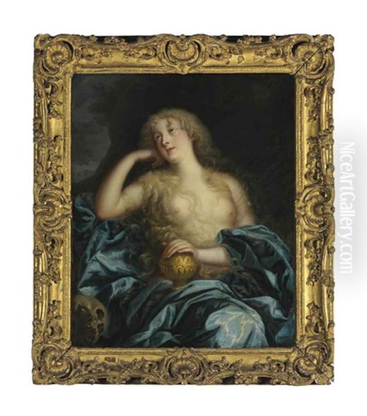 Portrait Of A Lady As The Penitent Magdalene Oil Painting by Henri Gascars