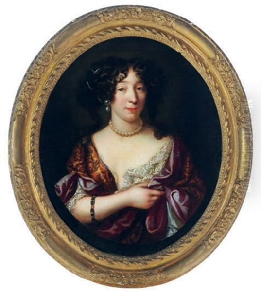 Portrait Of Louise De Kerouaille, Duchess Of Portsmouth Oil Painting by Henri Gascars