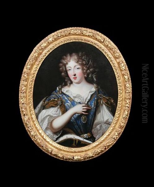 Portrait Of A Noblewoman (louise De La Valliere?) Oil Painting by Henri Gascars