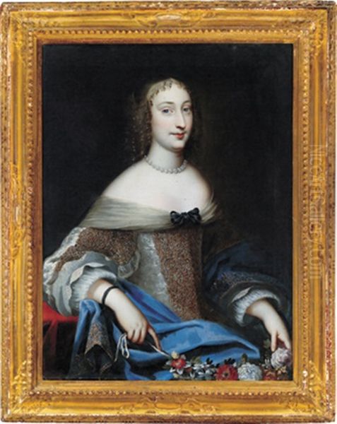 Portrat Der Francoise D Aubigne, Marquise De Maintenon Oil Painting by Henri Gascars