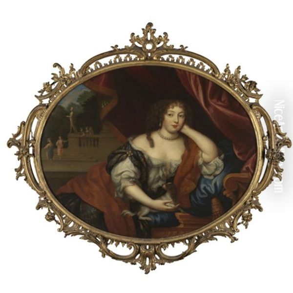 Portrait Of Louise Renee De Penancoet De Keroualle, Duchess Of Portsmouth And Aubigny Oil Painting by Henri Gascars