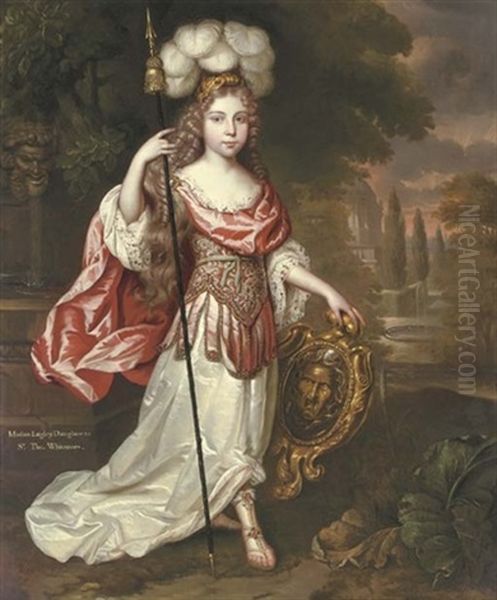 Portrait Of Dorothy Langley In The Guise Of Minerva Oil Painting by Henri Gascars