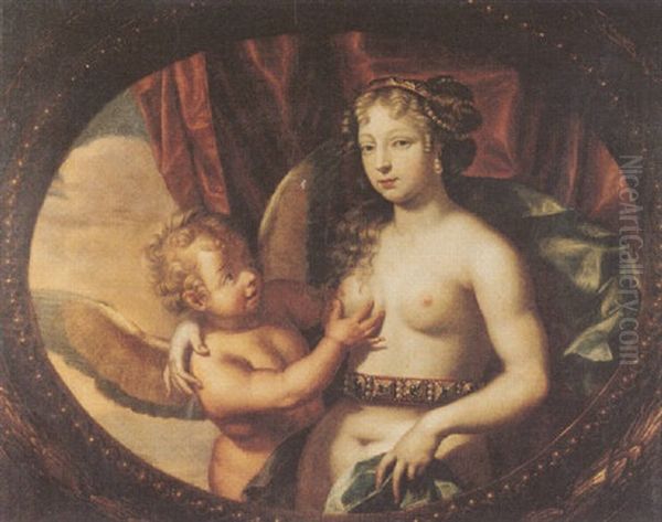 Cupid And Psyche Oil Painting by Henri Gascars