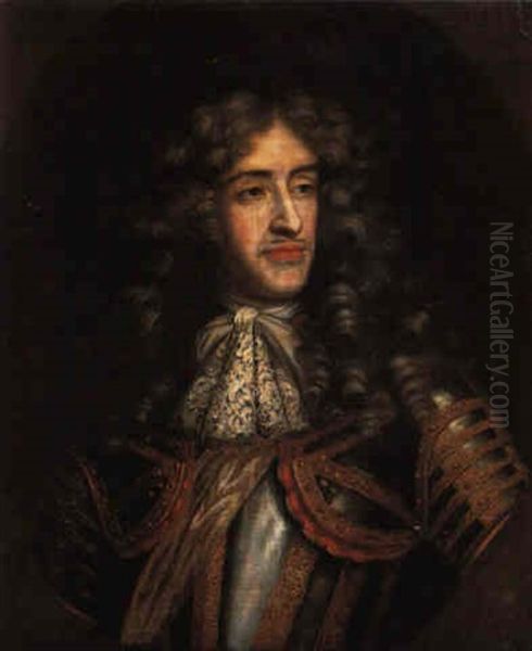 Portrait Of James, Duke Of York As Lord High Admiral Oil Painting by Henri Gascars