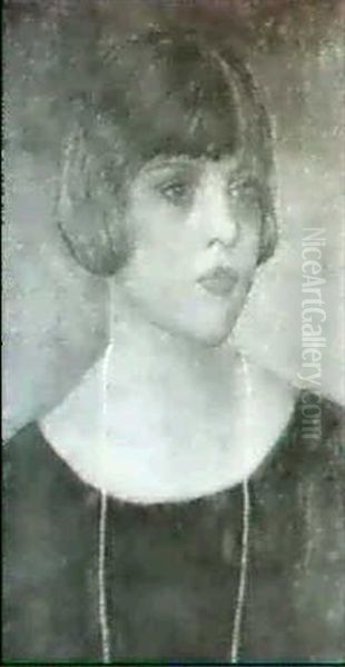 Portrait Of Margaret Cary Gaskin Oil Painting by Arthur Joseph Gaskin