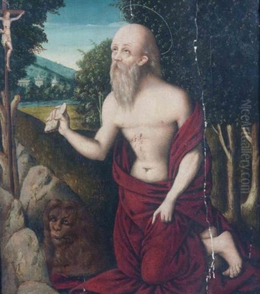 Saint Jerome Oil Painting by Lucas Gassel