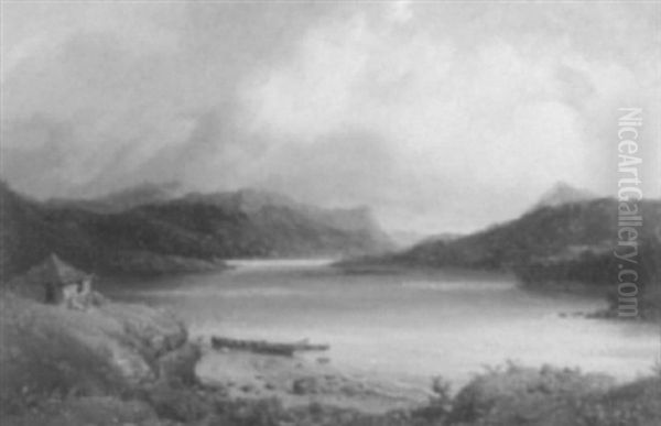 Lac Katrine Oil Painting by Jean Baptiste Georges Gassies