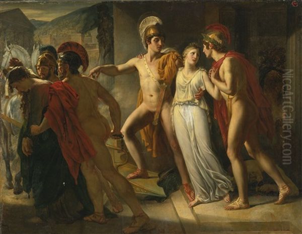 Castor And Pollux Rescuing Helen by Jean Bruno Gassies