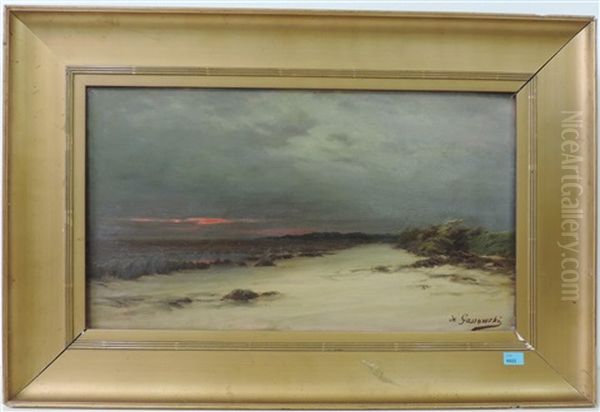 La Vigne Des Reservoirs Javal A Ares, Gironde Oil Painting by Alexandre de Gassowski