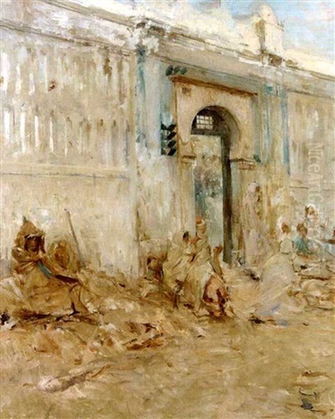 Le Mausolee De Sidi Abd El Rahman, Alger Oil Painting by Georges Gaste