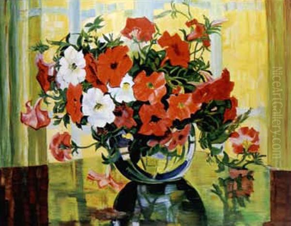 Blumenstrauss In Einer Vase Oil Painting by Anna Gasteiger