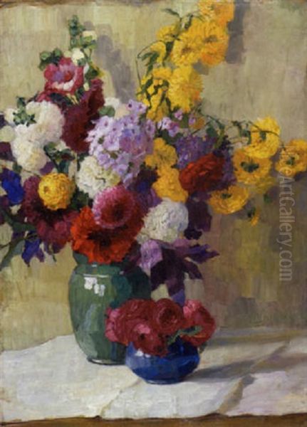 Blumenstilleben Oil Painting by Anna Gasteiger