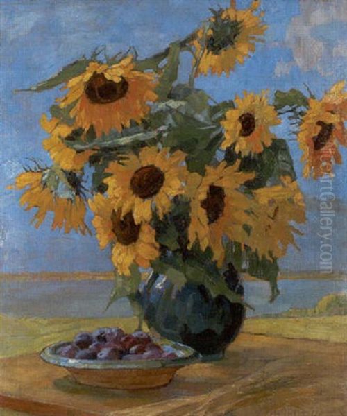 Sonnenblumen Oil Painting by Anna Gasteiger