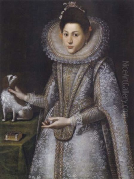 Ritratto Di Margherita Aldobrandini Oil Painting by Gervasio Gatti