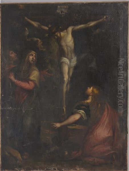 Adorazione Di Gesu In Croce Oil Painting by Gesualdo Gatti