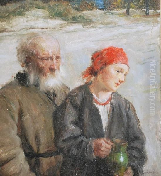 Swieto Jordanu Oil Painting by Teodor Axentowicz