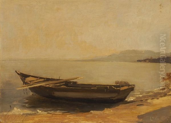 Boot Am Seeufer Oil Painting by Leon Gaud