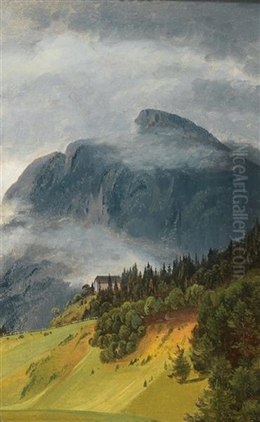 The Durre Wand Near Miesenbach Oil Painting by Friedrich Gauermann