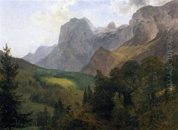 Ramson (watzmanngebiet) Oil Painting by Friedrich Gauermann