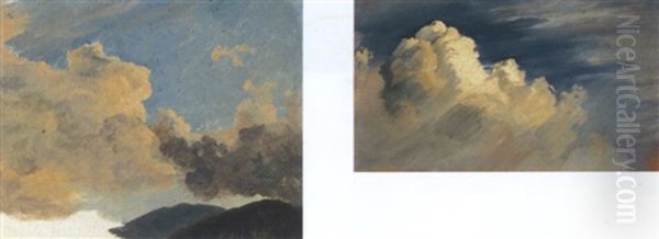 Wolkenstudie Oil Painting by Friedrich Gauermann