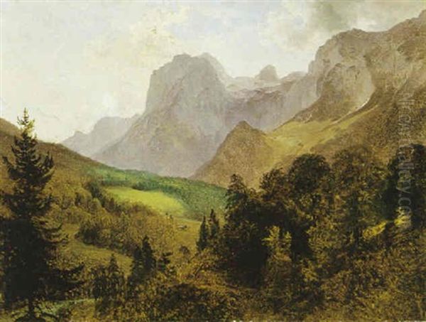 Ramsau (watzmanngebiet) Oil Painting by Friedrich Gauermann