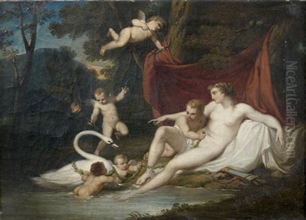 Leda Et Le Cygne Oil Painting by Louis Gauffier