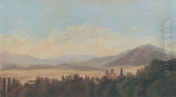 A View Of Frascati Oil Painting by Louis Gauffier