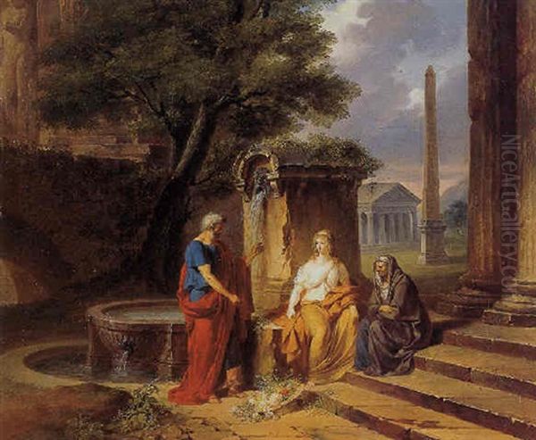 Abraham Accepting Hagar Oil Painting by Louis Gauffier