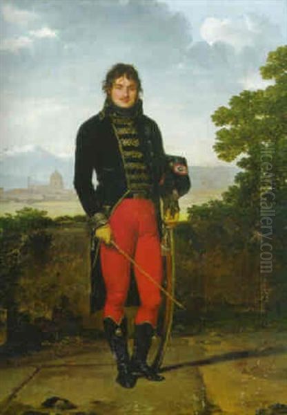 Portrait Of An Officer (general Jean-claude Moreau?) Oil Painting by Louis Gauffier