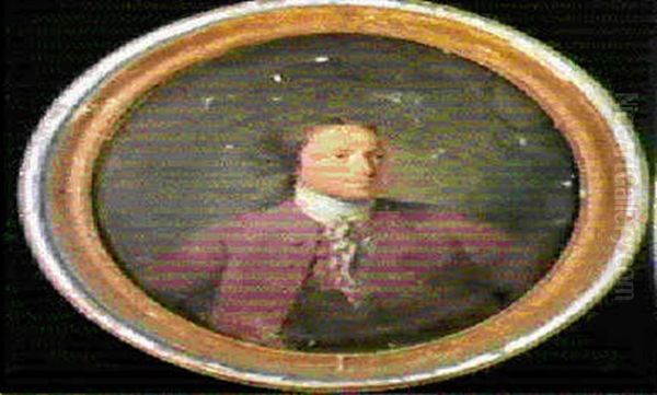 Portrait Of Horace Walpole, Later 1st Earl Of Orford Oil Painting by Thomas Gaugain