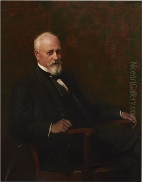 A Portrait Of A Seated Gentleman Oil Painting by Ignaz Marcel Gaugengigl